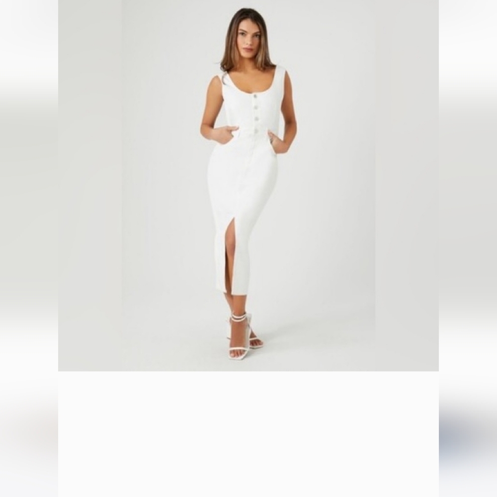 Forever 21 White Sleeveless Sheath Maxi Dress - Picture 8 of 10